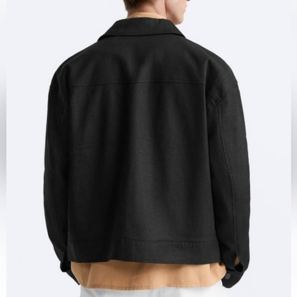 Zara Men’s Linen Jacket Sz-L - Picture 3 of 10